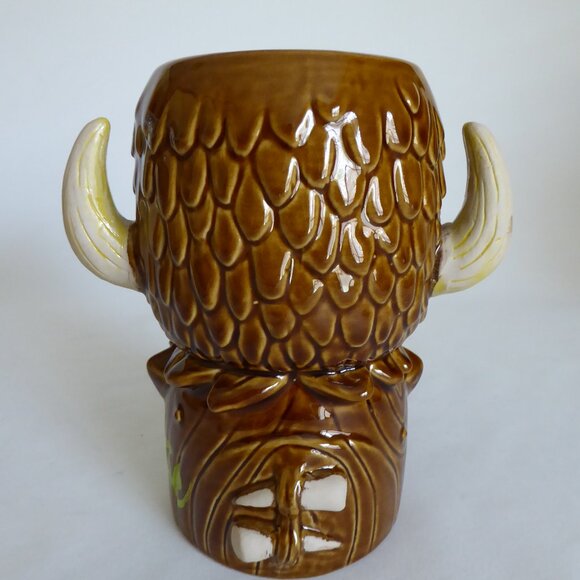 NEW 2018 SIGNED SHRUNKEN FRED FLINTSTONE FLINTSTONE'S BIG TOE CERAMIC TIKI MUG - Picture 6 of 12